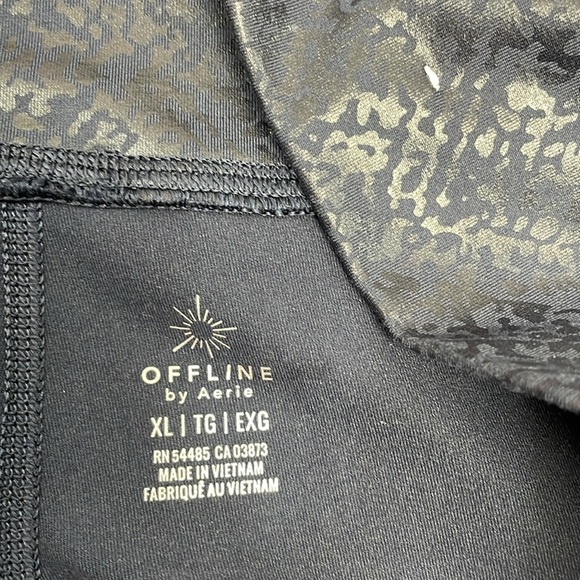 NWOT Offline By Aerie The Hugger High Waisted Crackle Leggings Navy Blue XL - Picture 11 of 15